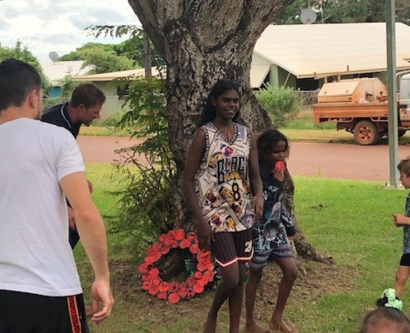 Minjilang Anzac day service
