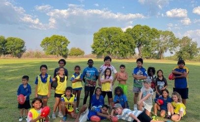 Auskick kids at Jabiru 