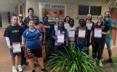 Gunbablya team enjoying mental health training