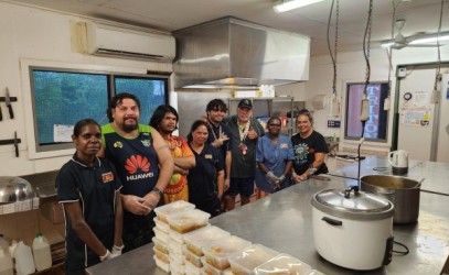 Gunbalanya Community Car team doing a cooking class 