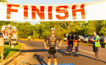 Matt Kind winning the Kakadu Triatholon