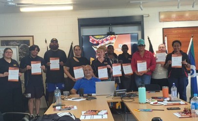 Gunbalanya team completing first aid workshop 
