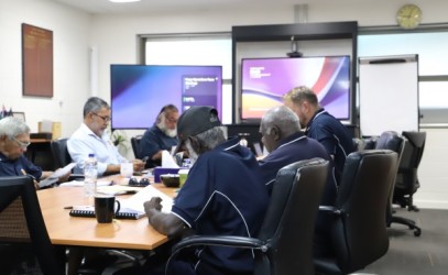 People working around a table at the april council meetings