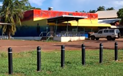 Maningrida cricket ground bollards