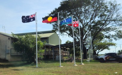 New Minjilang Flagpoles installed 