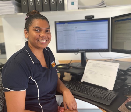 Photo Jadene at her desk - Jadene Croft