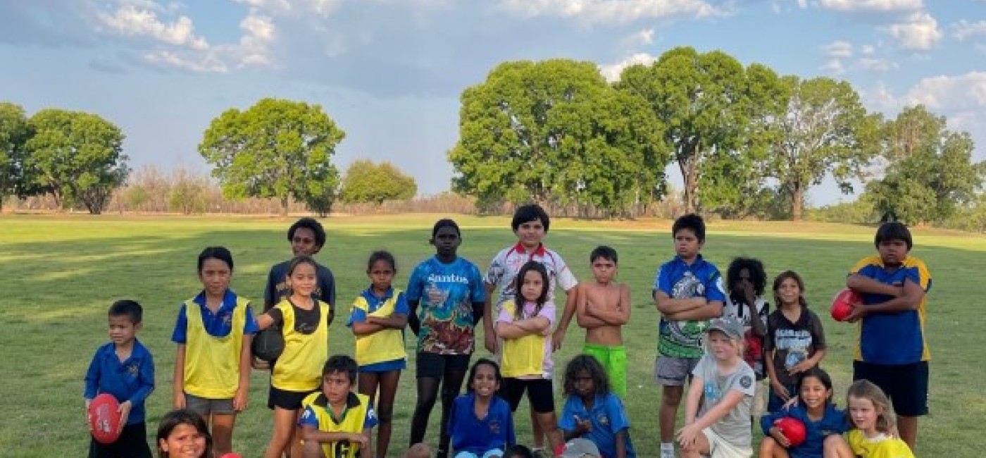 Auskick kids at Jabiru