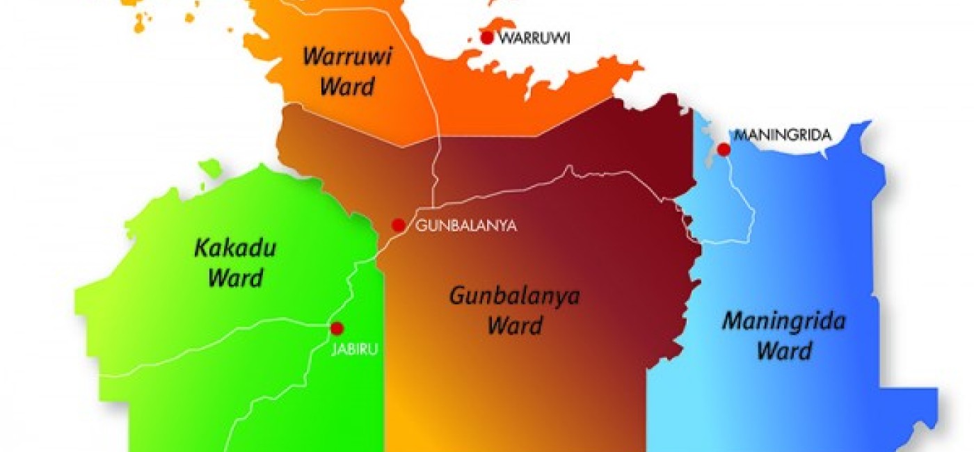 West Arnhem Regional Council ward map