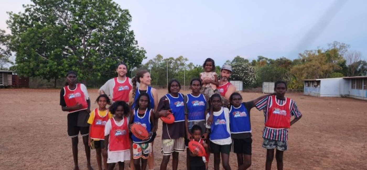 Warruwi womens AFL training