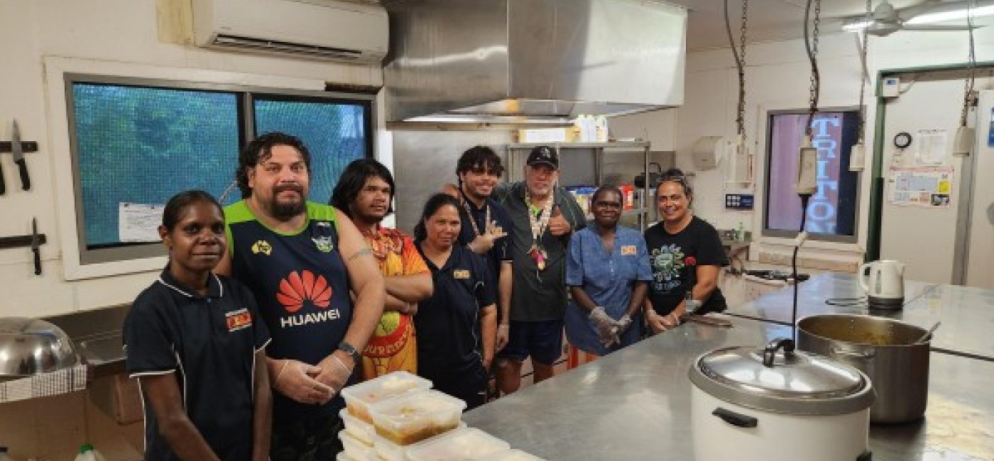 Gunbalanya Community Car team doing a cooking class