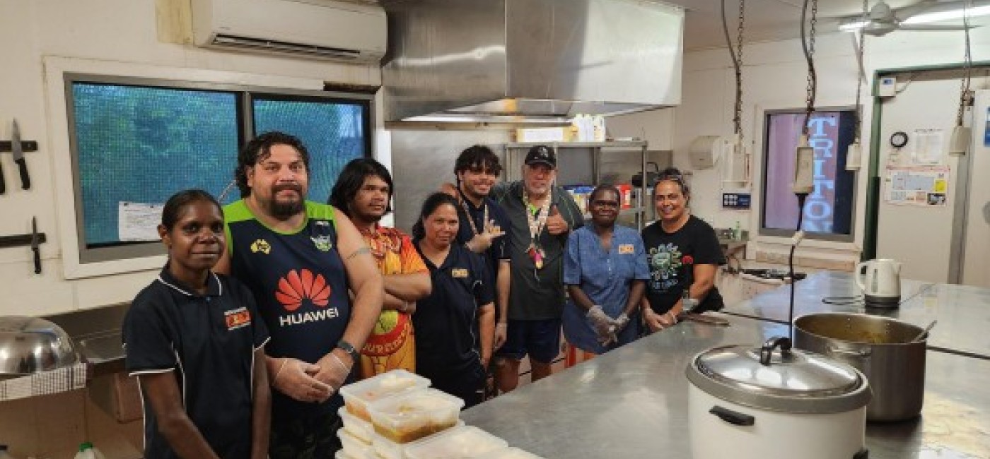 Gunbalanya Community Car team doing a cooking class 