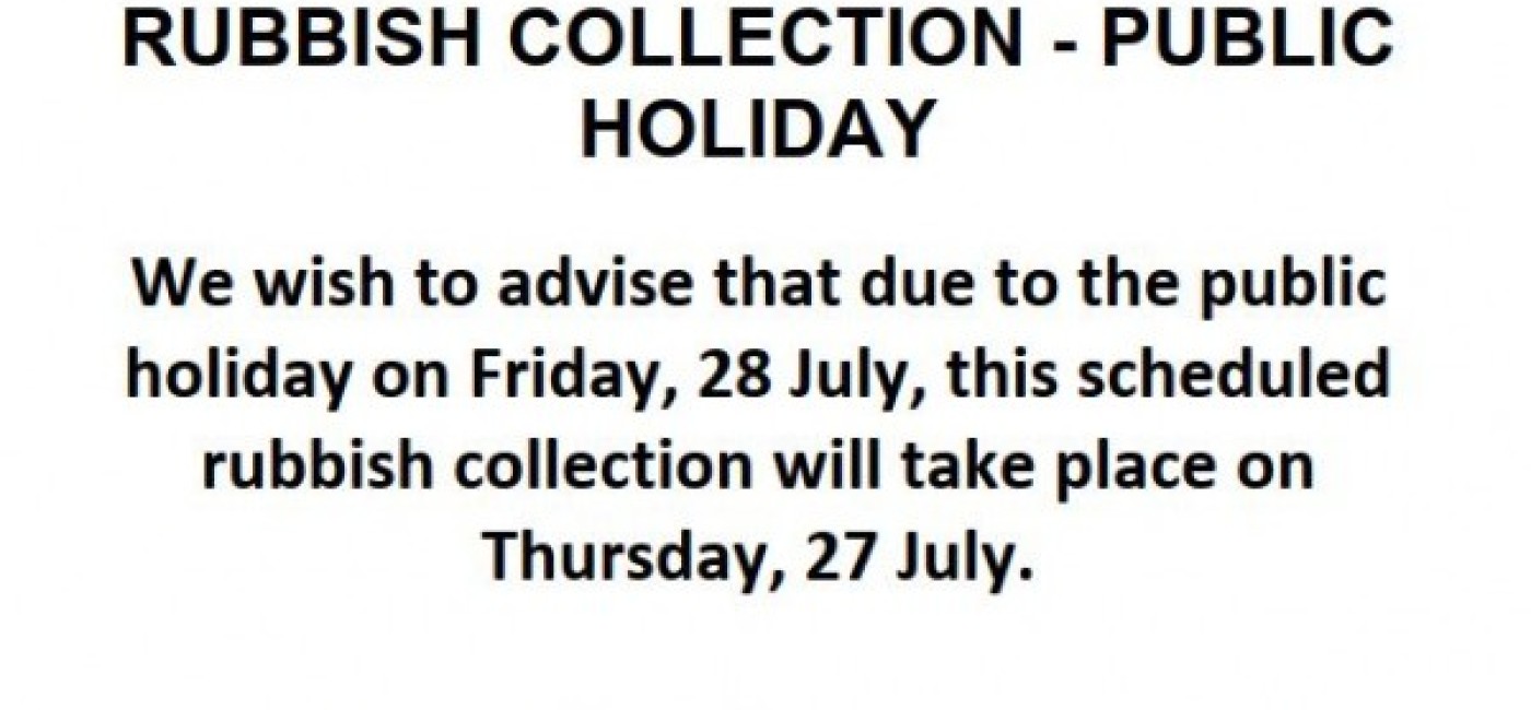 Public Notice Jabiru garbage collection 