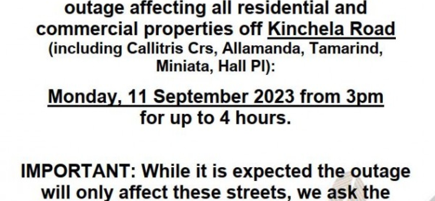 Public notice Jabiru water outage 
