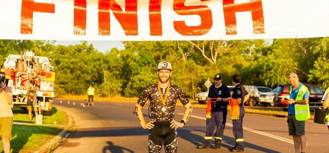 Matt Kind winning the Kakadu Triatholon