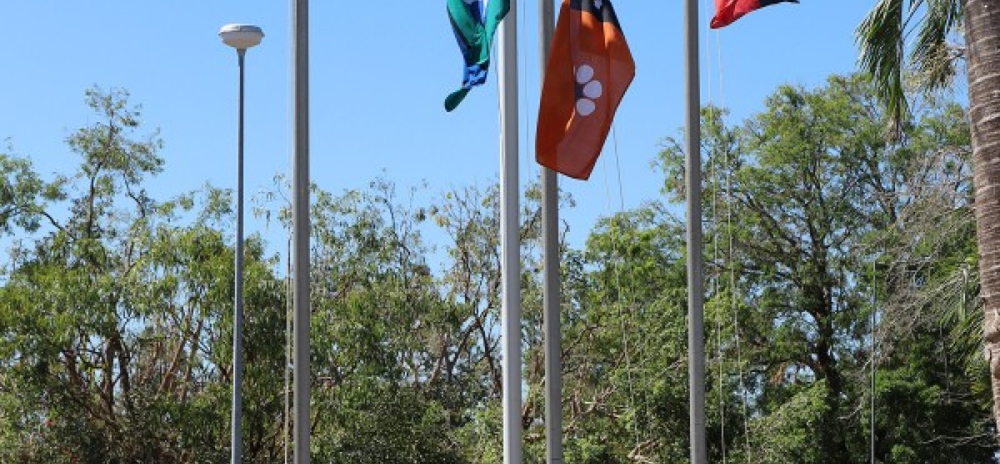 Raising flags 