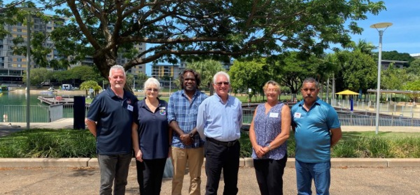 LAGANT board members smiling at the camera.  The images is taken at the Darwin Waterfront.