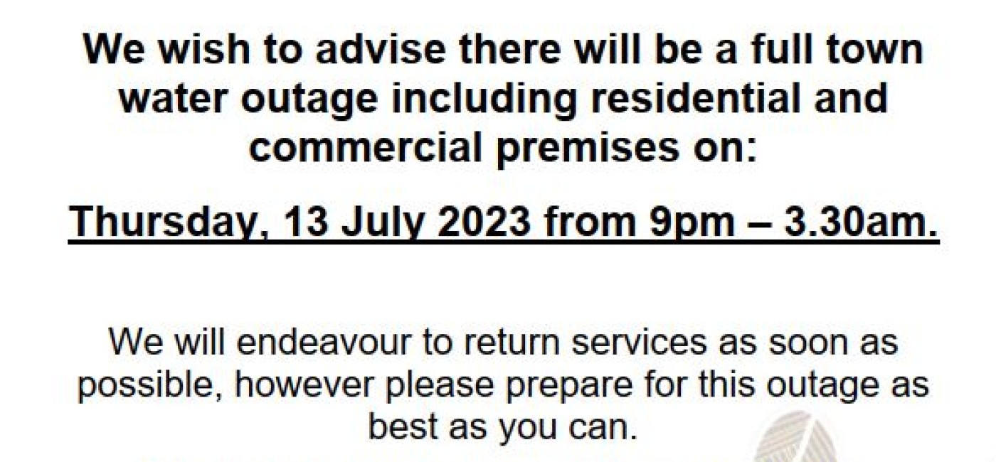 Public notice - water outage Jabiru