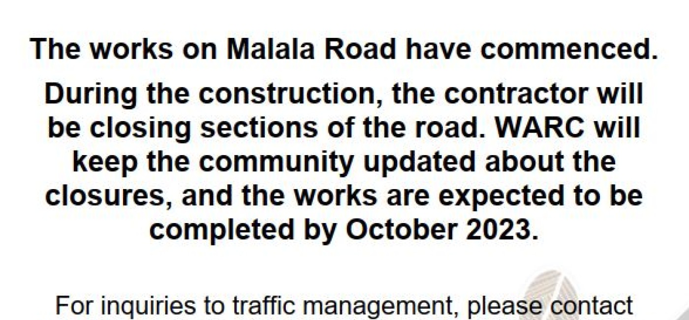 Public notice - road works maningrida