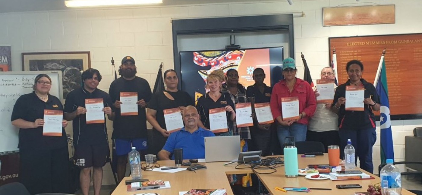 Gunbalanya team completing first aid workshop