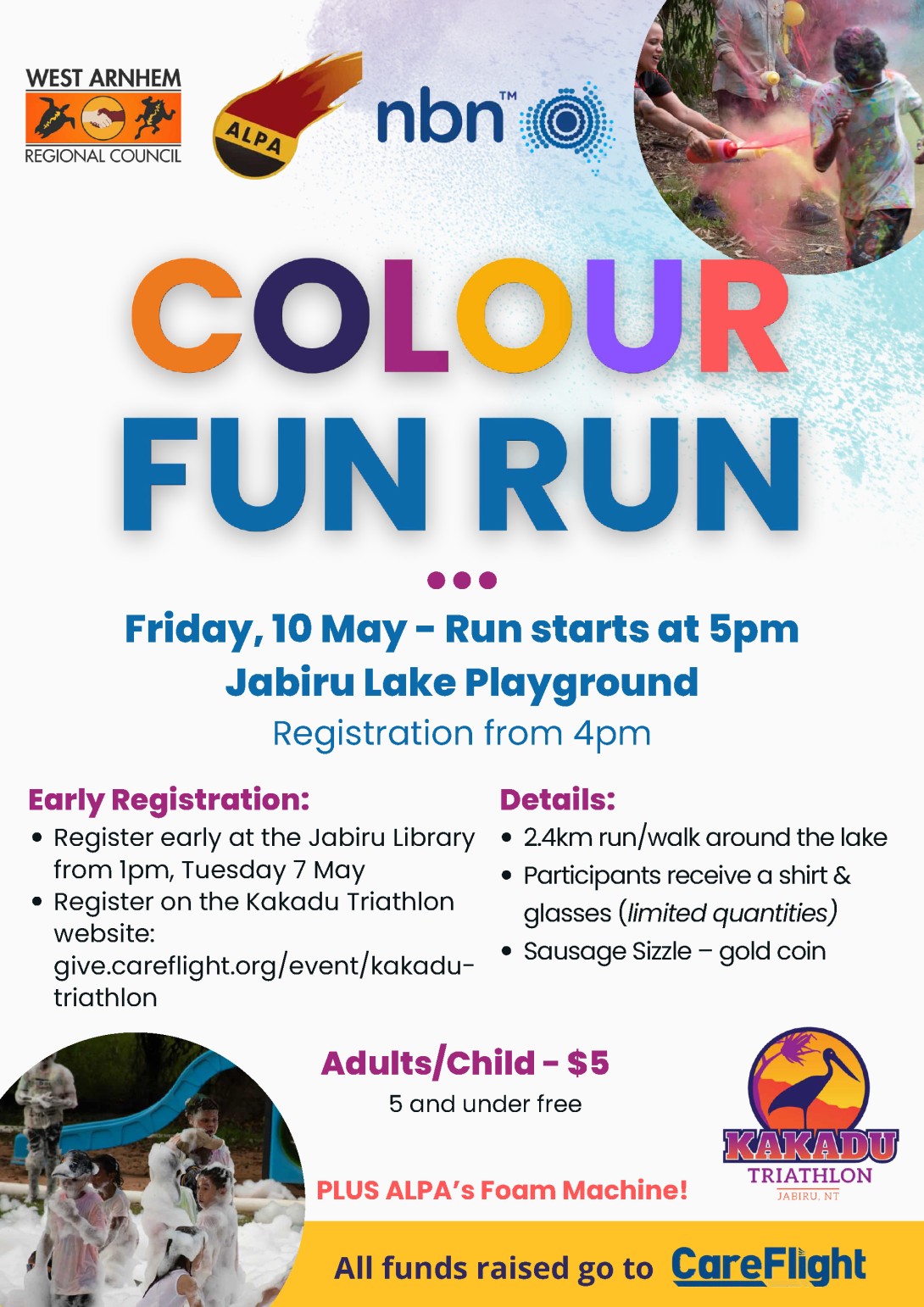 Colour Fun Run poster - which has information about the event