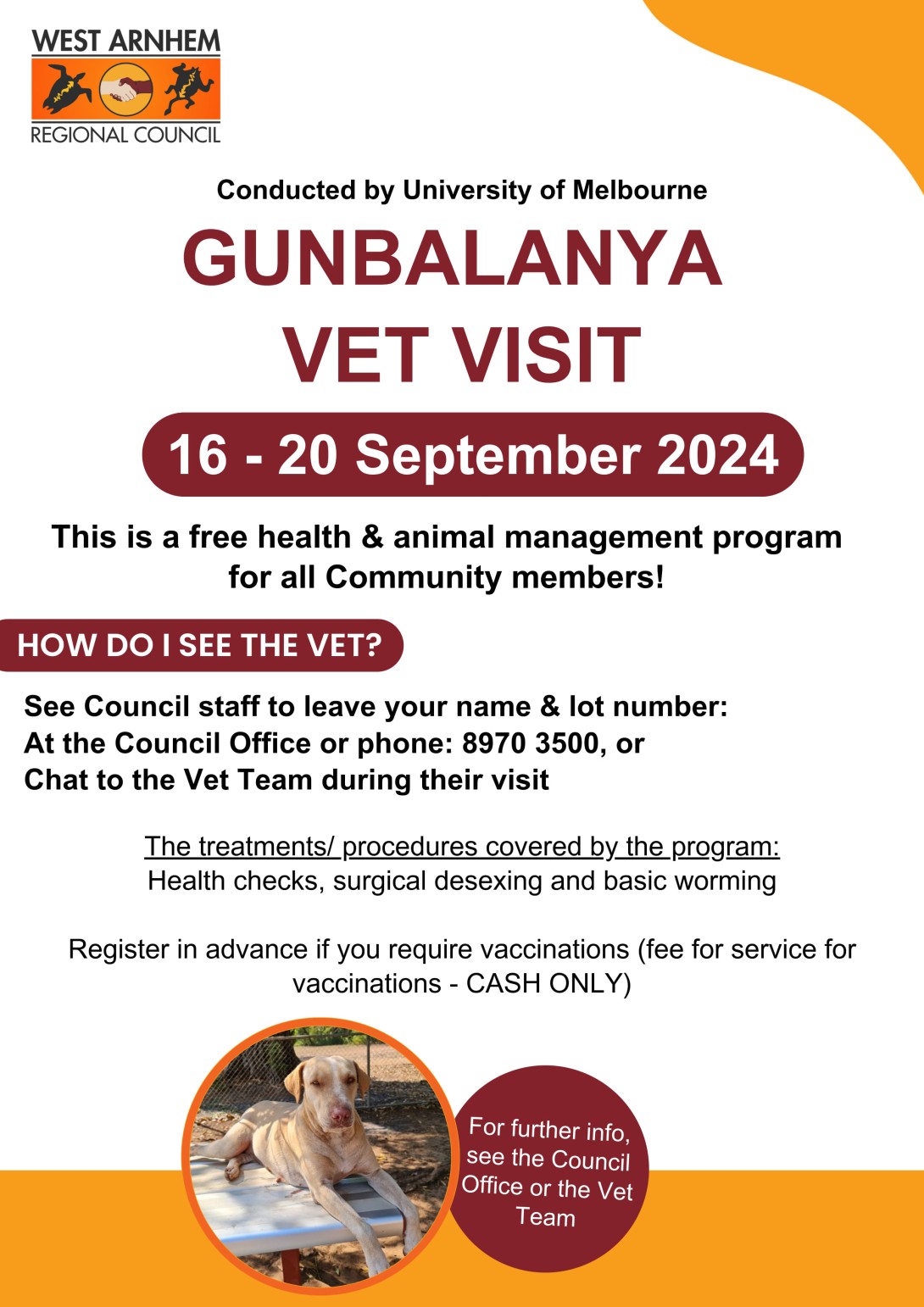 PUBLIC NOTICE - Gunbalanya Vet Visit 