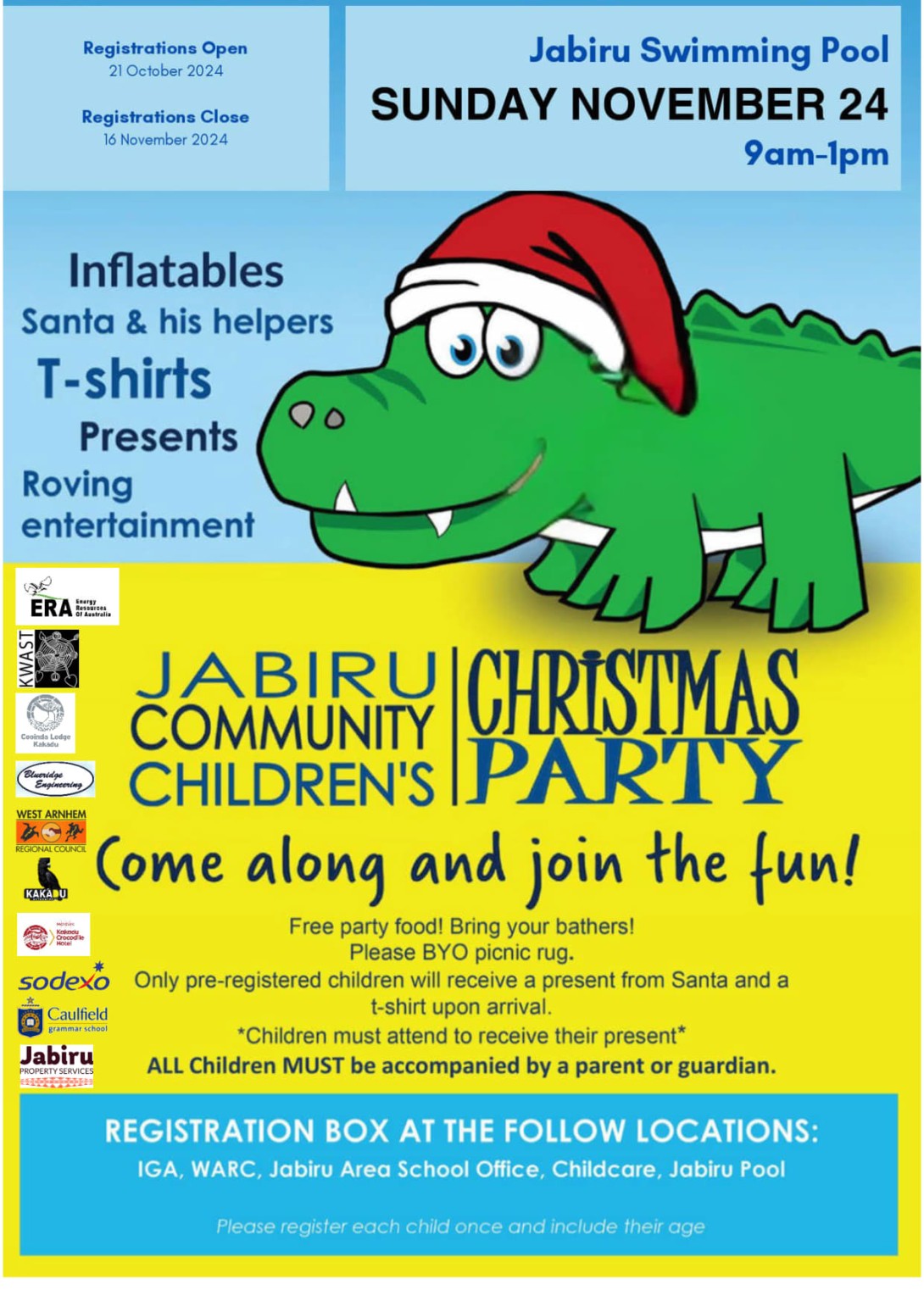 2024 Jabiru Children's Christmas Party Poster