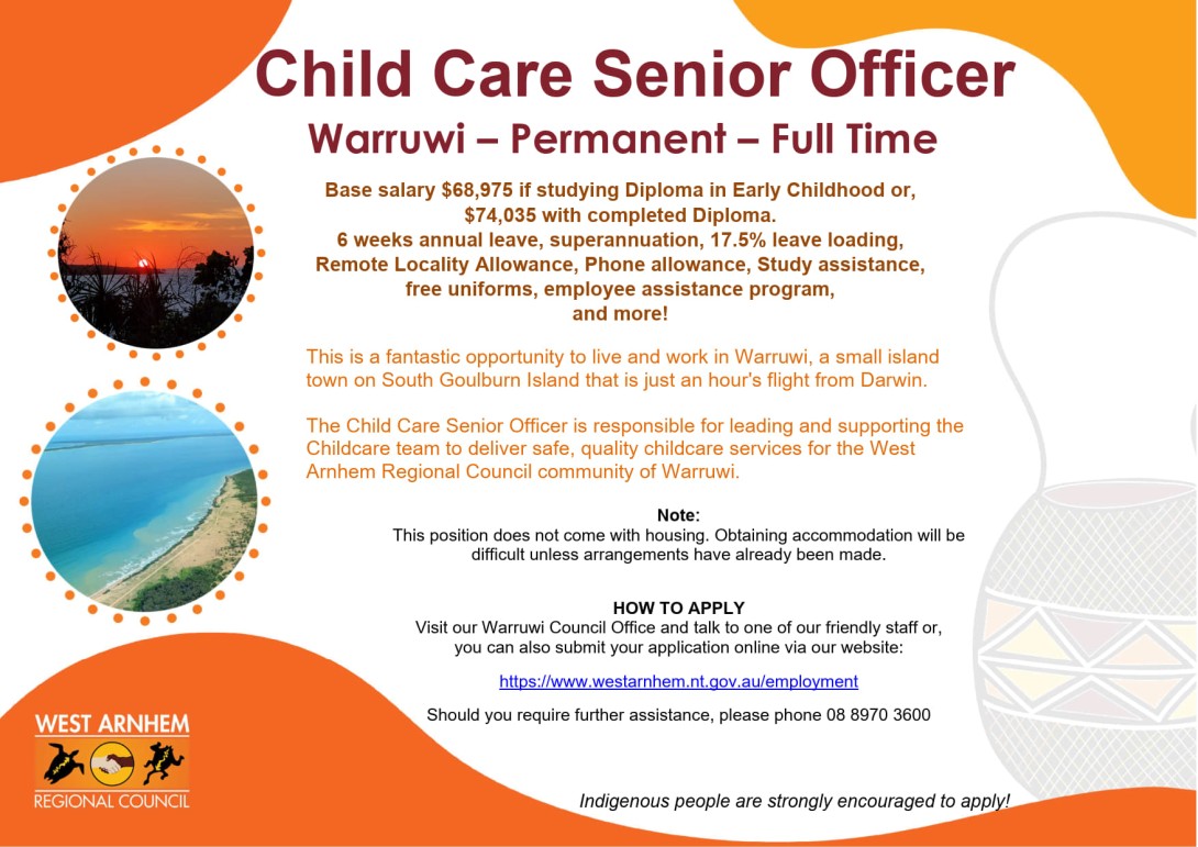 Ad - Childcare Senior Officer - Warruwi