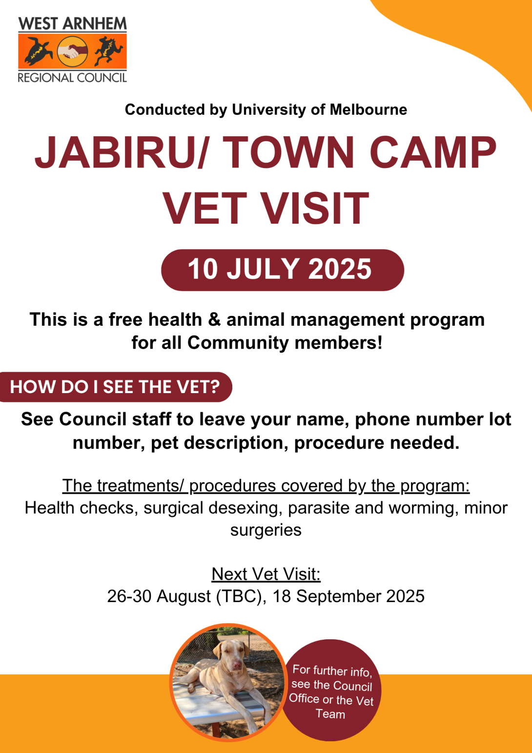 Jabiru Vet Visit 10 July