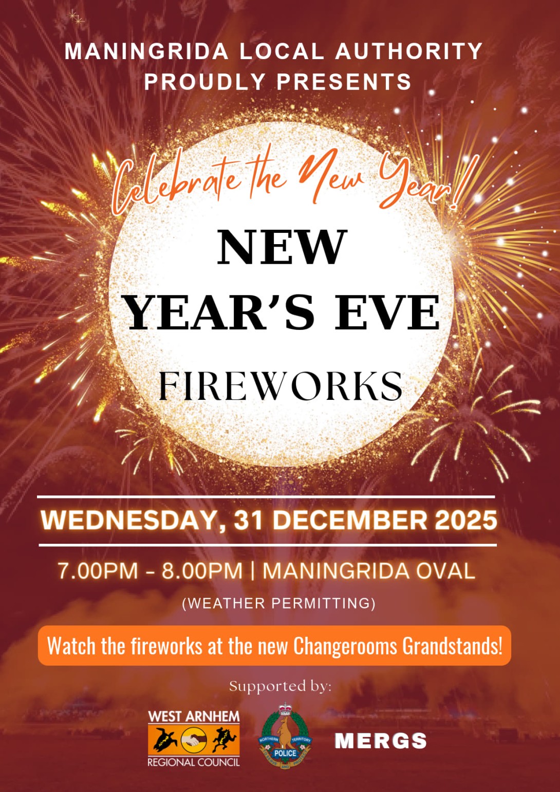 New Years Eve Fireworks - Maningrida 2025