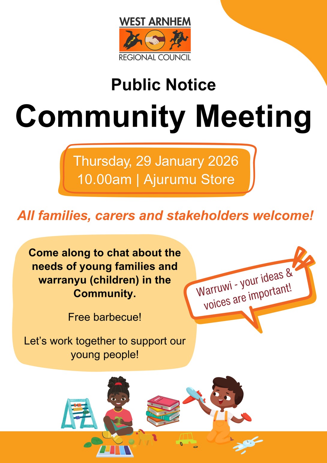 Warruwi Community Meeting - Public Notice 29.01.26
