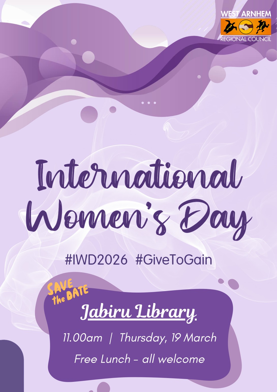 IWD Poster - Jabiru Event - New Date