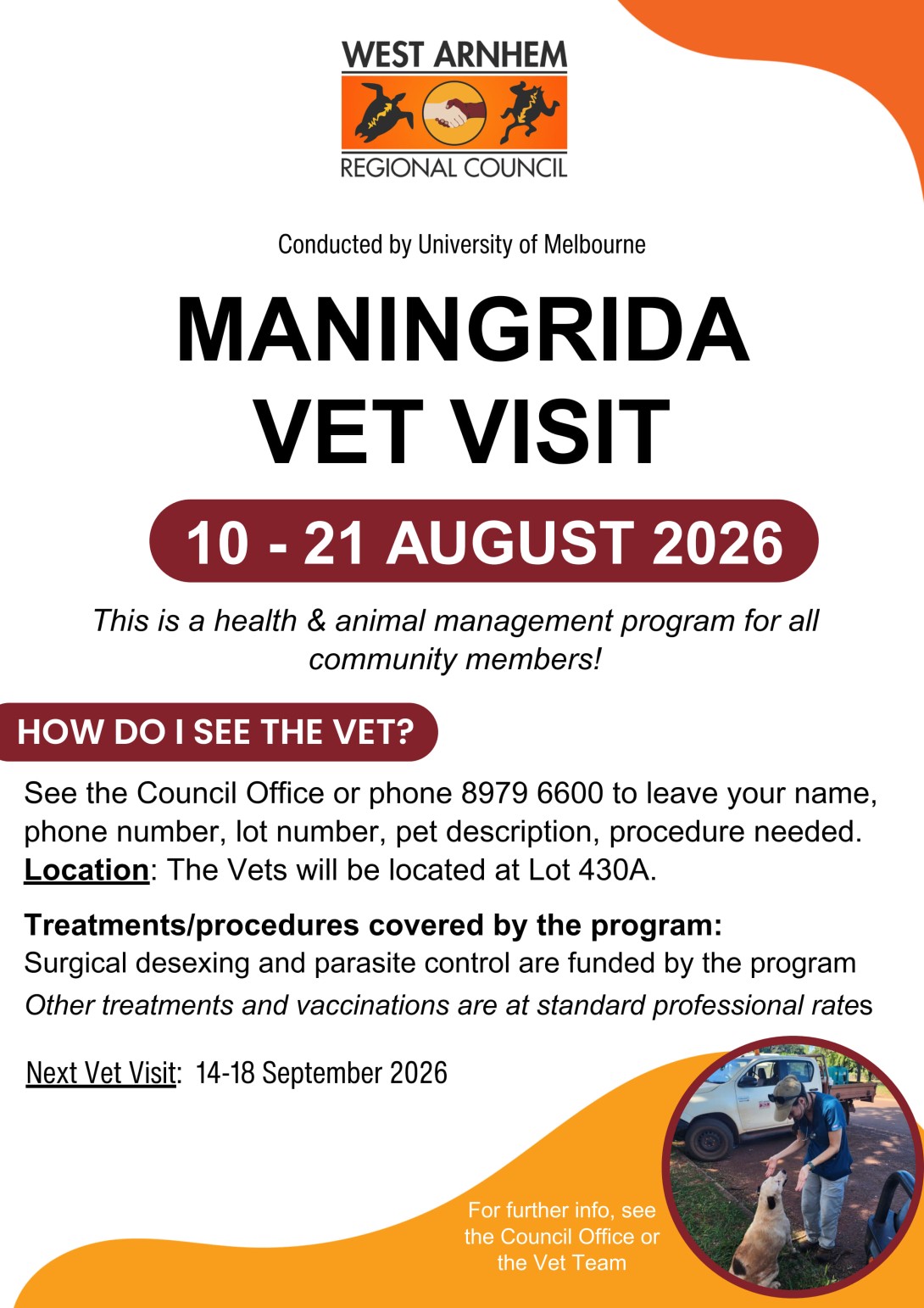 Maningrida Vet Visit - August 2026