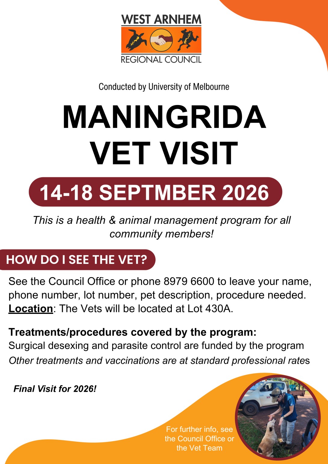 Maningrida Vet Visit - September 2026