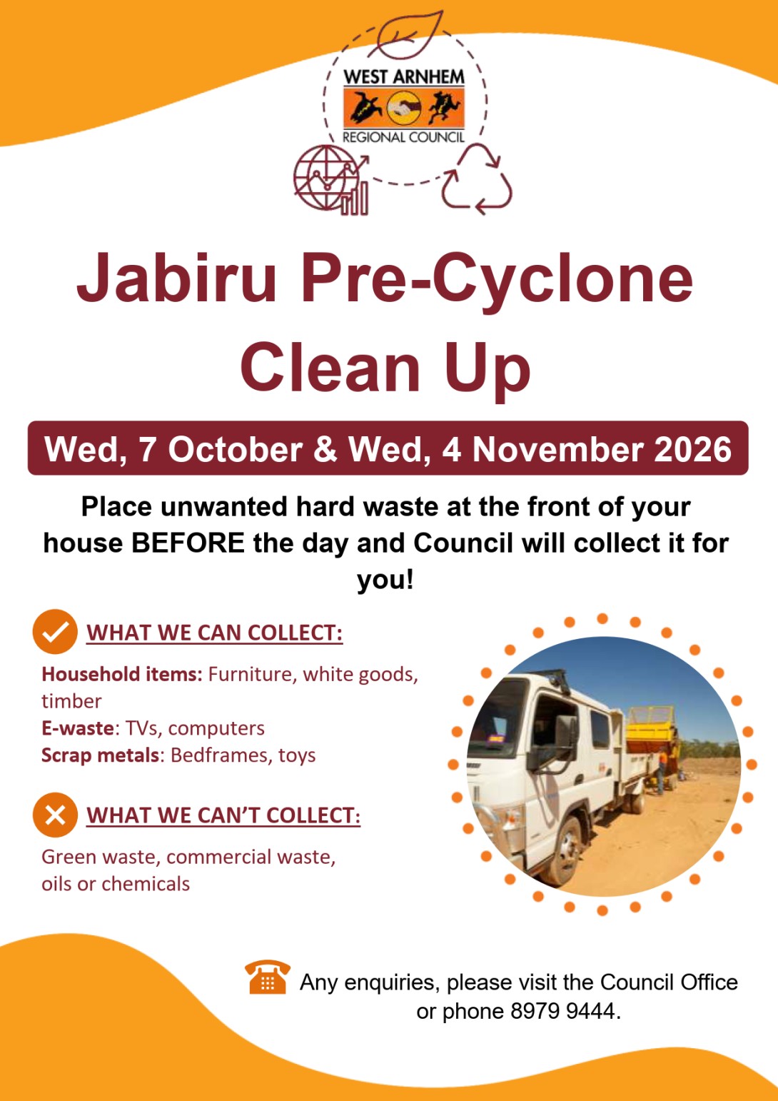 PUBLIC NOTICE - Jabiru Pre-Cyclone Clean Up Notice