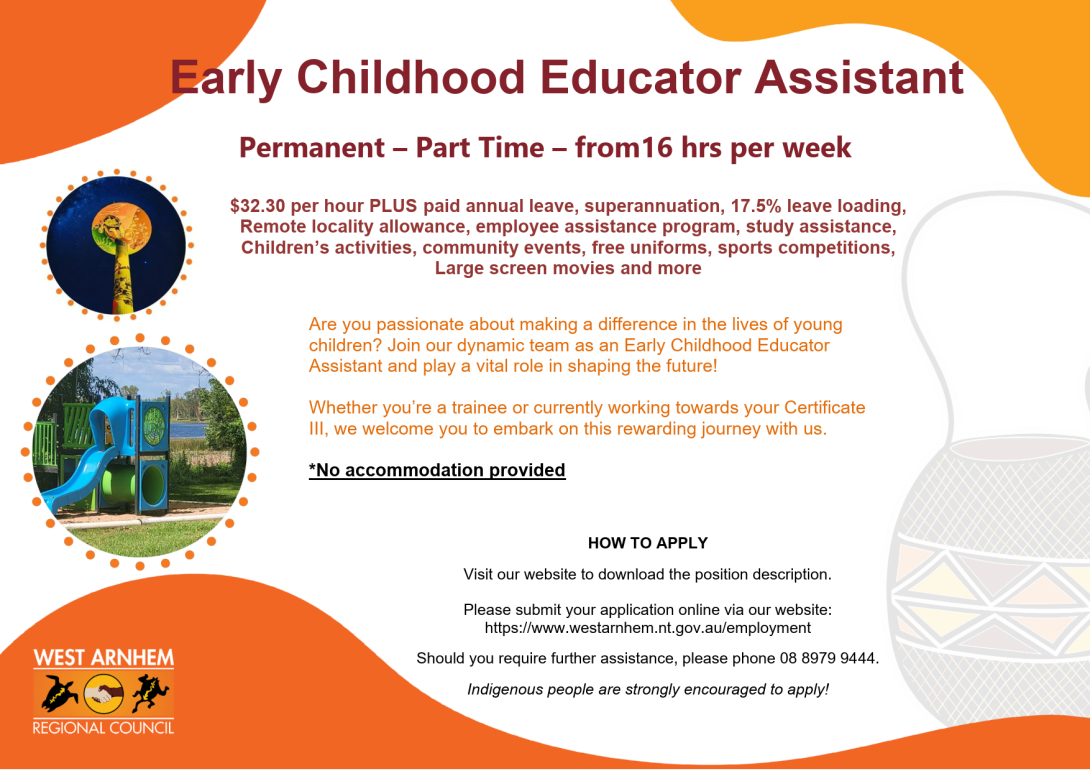 Ad - Childhood Educator Assistant - Jabiru Part Time Oct 2026.png